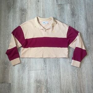 Adidas CRD Rugby Crew Sweatshirt sz medium 50 years crop pull over